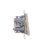 Simon 55 Łącznik świecznikowy z podświetleniem LED – osobne podświetlenie dla każdego klawisza szybkozłączka Aluminium mat TW5L2.01/143 KONTAKT