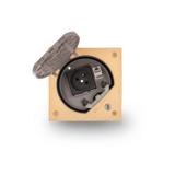 Simon Connect Wkład z pokrywą z gn.+ RJ45 kat5e z blokadą mosiądz.