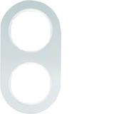 R.classic Ramka podwójna aluminium/biała Berker 10122074 WLD9200AW HAGER