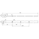Płaskownik uziemiający gięty 30x3,5 mm dł. 1,5 m, stal nierdz. NIRO V4A z otworem 11 mm