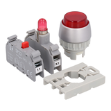 PRZYCISK WYSTAJ PODŚW ZIELONY 1ROZ PIERŚCIEŃ NIKLOWANY