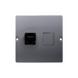 Simon Basic Gniazdo komputerowe RJ45 pojedyncze kategoria 5e Montaż gniazda na wkręty do puszki sreb