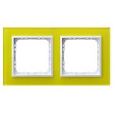 SONATA Ramka podwójna - kolor limonka szkło
