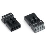 WINSTA MINI wtyk 4-torowy czarny