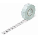 tabliczki na przycisk 22x22 mm srebrne 1000 szt./rolka