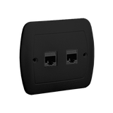 SIMON AKORD WMAK-4520XX-Y013 Gniazdo komputerowe RJ45 podwójne, kategoria 5e. Montaż do puszki na wk