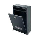 Skrzynka na listy BALI z galwanizowanej stali mała z wizytownikiem antracyt MB-3/A ORNO