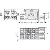 MCS-MINI wtyk kombi 7-bieg. j-szary raster 3,5 mm /25szt./ WAGO