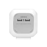 Przedłużacz 4 krotny ładowarka 2xUSB 1,4m H05VV-F 3x1mm2 szaro-biały OR-AE-13144 ORNO