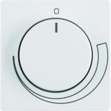 BERKER Q.1/Q.3 Płytka czołowa z pokrętłem regulacyjnym do regulatora obrotów biały 11376079 HAGER