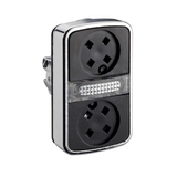 Harmony XB4 Przycisk dwuklawiszowego płaski/płaski bez wkladki LED metalowy ZB4BW7A9 Schneider