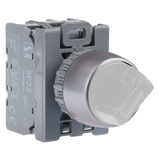 3-POŁ ŁĄCZNIK POKR BIAŁY.2ZW PODŚW. AC(24V-230V),DC(24V-110V)