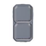 NOWE PLEXO - GNIAZDO SCHUKO 2X2P+Z PIONOWE KOMPLET NATYNKOWY 16A-250V SZARE 069744L LEGRAND
