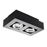 Oprawa punktowa sufitowa GU10 2x50W STOBI DLP 250-B czarna 26832 KANLUX