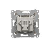 Simon 54 Gniazdo antenowe R-TV przelotowe tłumienie TV i R 10 dB złoty mat