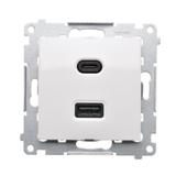 Simon 54 Ładowarka USB C+A 30 W 230V biały DEC2CAQ.01/11 KONTAKT