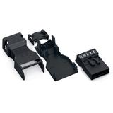 WINSTA MINI wtyk 5-torowy czarny z obudową odciążającą naciąg