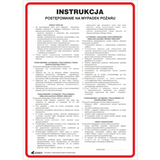 INSTRUKCJA POSTĘPOWANIA NA WYPADEK POŻARU PŁYTA PCV SZTYWNA
