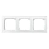SONATA Ramka potrójna - kolor białe szkło R-3RG/31