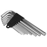 Klucze sześciokątne 1.5-10 mm (długie), zestaw 9 szt.