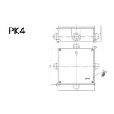 PK4 ,  Puszka natynkowa dławicowana IP 20 (125x125x45 mm), biały