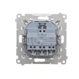 Simon 55 Przycisk zwierny potrójny szybkozłączka Aluminium mat