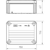T 100, SKRZYNKI ROZGAŁĘŹNE 151X117X67