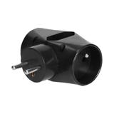 Rozgałęźnik 2x2P+Z 1x2P/II czarny OR-AE-13221/B ORNO