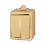 CLASSIC Wyłącznik świecznikowy IP 44  beżowy