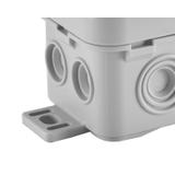 N8 ,  Puszka naścienna z dławicą zintegrowaną, samozatrzaskowa 89*42mm - Seria Fastbox, szary