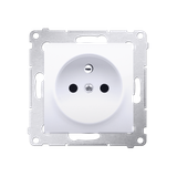 Simon 54 Gniazdo z/u i przesłonami 16A szybkozłączka biały