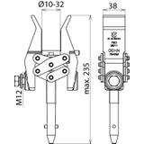 Zacisk fazowy na fi 10-32 mm