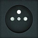 lumina Płytka czołowa do gniazda z uziemieniem z przysłonami styków , czarny