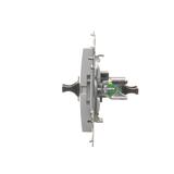 Simon 54 Gniazdo światłowodowe / optyczne podwójne SC/APC srebrny mat