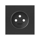 Simon 100 Panel 1-krotny: 1 gniazdo zasilające czarny mat