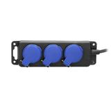 Przedłużacz warsztatowy bryzgoszczelny IP44, 3 gniazda 2P+Z IP44, przewód gumowy, H05RR-F 3x1,5mm2, OR-AE-13295/3M ORNO
