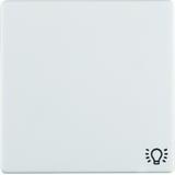 BERKER Q.x Klawisz z nadrukowany symbol światło do łącznika 1-klawiszowego biały aksamit 16206049 HA