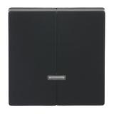 FUTURE Element obsługi z lampką neonową. Do ściemniacza świecznikowego z pamięcią 6565 U czarny mato