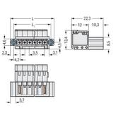 MCS-MINI Classic wtyk 14-bieg. j-szary raster 3,5 mm /25szt./ WAGO