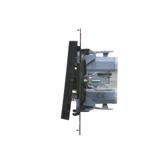 Simon 55 Przycisk zwierny /dzwonek/ szybkozłączka Czarny mat