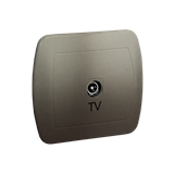 Simon Akord Gniazdo antenowe pojedyncze. Montaż na łapki lub wkręty satynowy