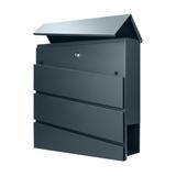 Skrzynka na listy BORNEO z galwanizowanej stali z gazetnikiem antracyt MB-1/A ORNO