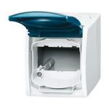 OCEAN Obudowa z polem opisowym. Do montażu złączy telekomunikacyjnych szary/zielono-niebieski