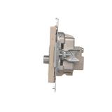 Simon 55 Gniazdo antenowe R-TV-SAT przelotowe 7dB 1x Wejście: 5 MHz÷2,4 GHz Szampański mat