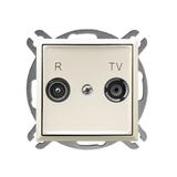 ARIA Gniazdo antenowe RTV przelotowe 14-dB kolor ecru GPA-14UP/m/27 OSPEL
