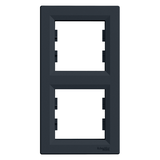 Asfora, ramka 2-krotna, pionowa, antracyt