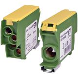 EDBJ-1x70-4x25PE Blok rozdzielczy 192A (1x4-70mm2/4x2,5-25mm2) żółto-zielony