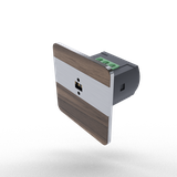 Laserowy czujnik odległości DRL-12, czujnik ruchu, orzech-satyna