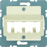 BERKER Płytka czołowa do 3 MINI-COM Module kremowy 142702 HAGER
