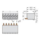 Gniazdo picoMAXeCOM raster 5mm 5‑biegunowe z prostymi pinami lutowniczymi z płytką 2092‑1155 /50szt./ WAGO